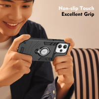 KEYSION-funda de armadura a prueba de golpes para Xiaomi Redmi 12, 4G, 5G, anillo de protección de cámara deslizante, soporte de teléfono, cubierta trasera para Redmi 12 5G - details 5