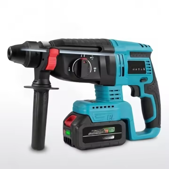 YOFIDRA-taladro de martillo eléctrico sin escobillas, 26MM, herramientas eléctricas recargables inalámbricas rotativas multifuncionales para juego de pines de batería Makita de 18V - 1