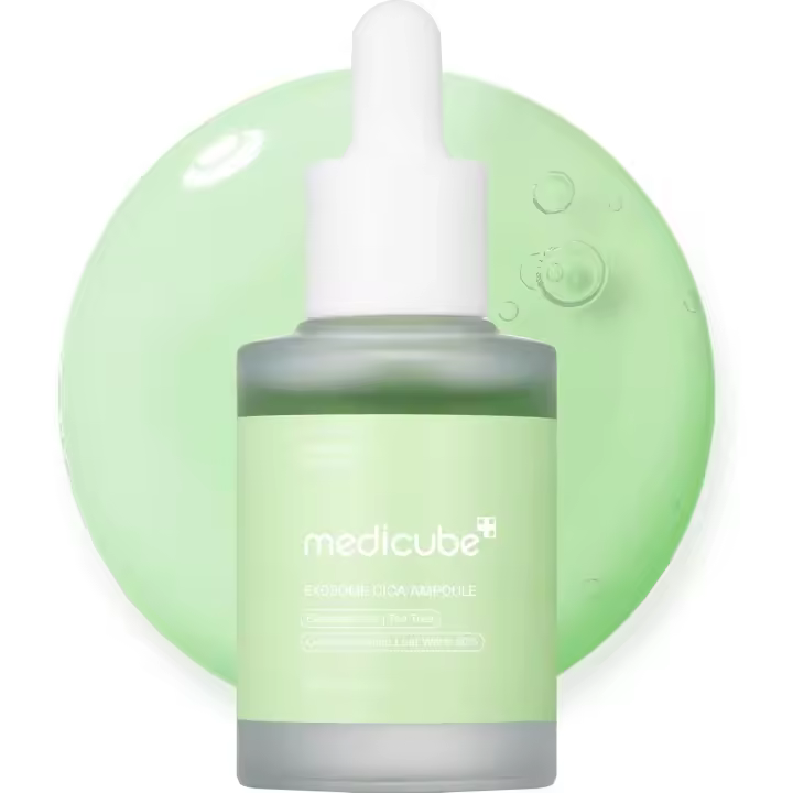 La ampolla de árbol de té Medicube Exosome Cica para pieles sensibles con Centella Asiatica ayuda a reducir el enrojecimiento y los brotes. - 1