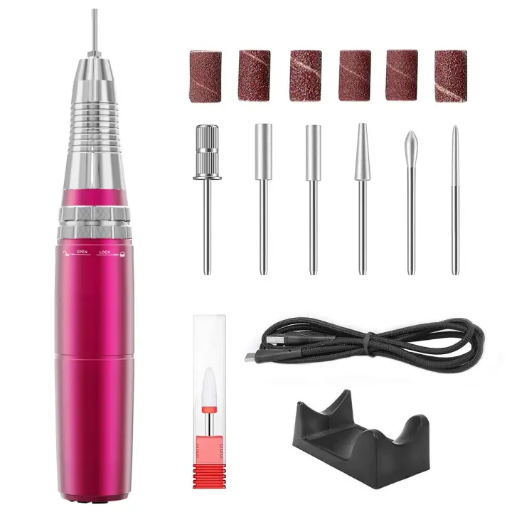 Taladro Eléctrico Profesional para Uñas Kit de Manicura y Pedicura Set de Herramientas de Manicura sin Cable de 35000RPM - 1