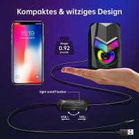Juego de altavoces para PC, minialtavoces RGB para juegos, altavoces de ordenador alimentados por USB 2,0, altavoces de monitor pequeños para ordenador portátil, 10w - details 3