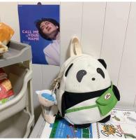 Bolso de hombro multifuncional informal con dibujos animados de Panda 3d para niños, mochila escolar, bolso cruzado con colgante de muñeco de peluche - details 2