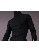 Camiseta De Cuello Alto Para Hombre Moda Casual Ajustada Primavera Otoño Top Delgado Transpirable Ligero Con Capucha - details 2