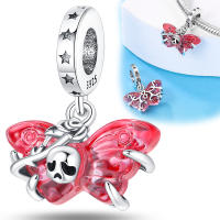 Abalorio de calabaza escalofriante que brilla en la oscuridad, Pulsera Original de Plata de Ley 925 para fabricación de joyas - details 3