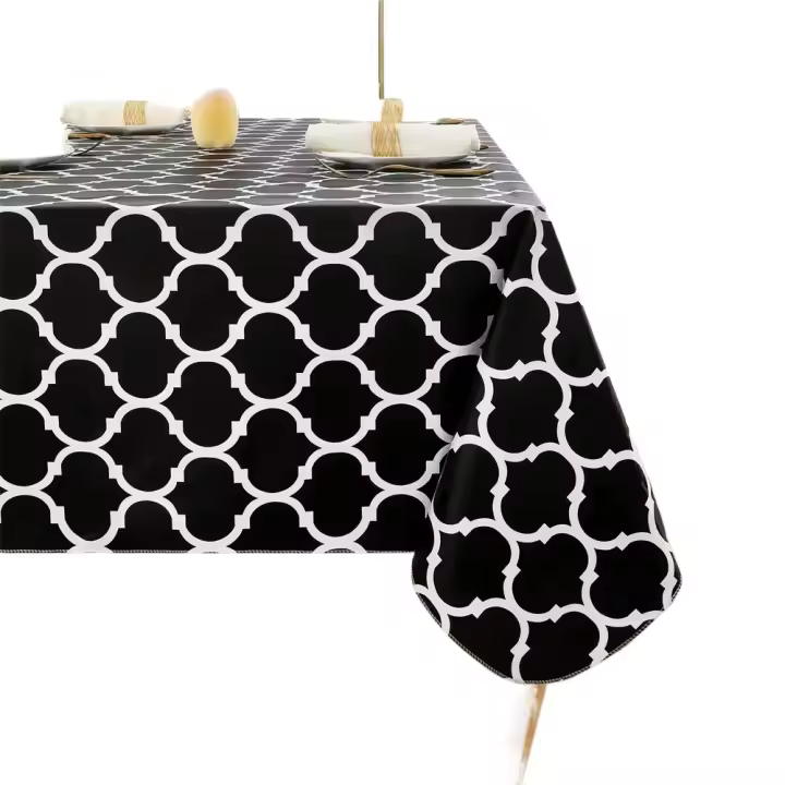 Mantel impermeable, mantel rectangular resistente al calor para boda, cocina, comedor, escritorio, cubierta de abrigo de mesa marroquí - 1