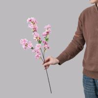 Rama de flor de melocotón Artificial de tacto Real, elegante flor de cerezo de seda de plástico hecha a mano, flor falsa para sala de estar y escritorio - details 14