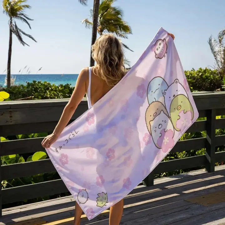 Toallas de playa grandes para baño, toalla de secado rápido Molang para adultos, Sauna para mujer, albornoz de mujer, servilleta de viaje para ducha, deporte - 1