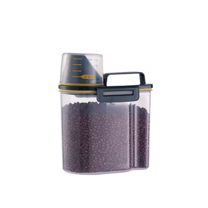 Contenedor de comida para gatos, cuenco para gatos, suministros para mascotas, accesorios, Cubo de almacenamiento de comida - 1