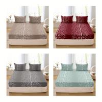 Juego De Sábanas Ajustables Con Estampado Multicolor, Elegante, 3 Piezas, Juego De Cama Suave Y Cómodo, Para - details 4