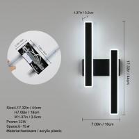 Goeco Luz de Pared LED Negra 32W Ahorro de Energía Regulable Brillo Blanco Caliente/Medio/Frio - details 2