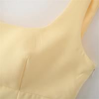 PB & ZA 2025 arco cuello cuadrado simple casual temperamento sling tops de color sólido novedad de verano ropa de mujer - details 9