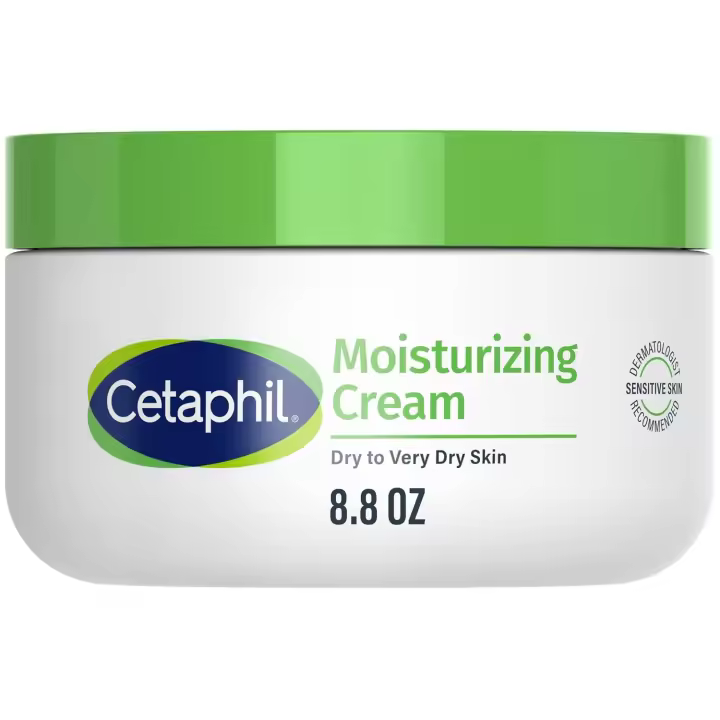 Cetaphil Face & Body Moisturizer, crema hidratante para pieles secas a muy secas y sensibles, NUEVO 8.8 oz, sin fragancia, - 1