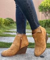 Nuevos zapatos de mujer de otoño con estampado de leopardo, tacón alto, botas Martin con tacón de cuña - details 15