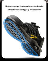 Zapatos De Seguridad Para Hombre Con Botones Giratorios Y Punta De Acero Indestructibles Antipinchazos Y Con Almohadilla De Aire Botas De Trabajo Con Suela De Goma Material De Tela Y Algodón - details 13