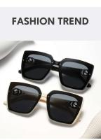 Gafas de sol de marca Glamour para mujeres y hombres, gafas de sol cuadradas de gran tamaño de diseñador, gafas sin montura unisex - details 0