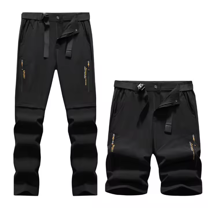 Pantalones de pesca ligeros convertibles para senderismo de secado rápido para hombre, pantalones Trabo con carga con cremallera - 1