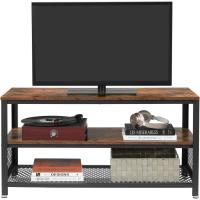 Gabinete Industrial para TV de hasta 43 Pulgadas, Soporte para TV, Consola, Mesa de Centro Pequeña con Marco de Metal, para Dormitorio de Sala, Color Negro, 100 cm - details 6