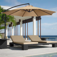Toldo de repuesto de 2M, Color café para sombrilla de exterior con 6 varillas (solo dosel) para jardín, Patio, playa, piscina - details 1