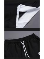 Conjunto De Camiseta Y Pantalones Cortos Informales Para Hombre, Chándal De Color Sólido, Trajes Sueltos De Verano, Talla 3XL - details 27