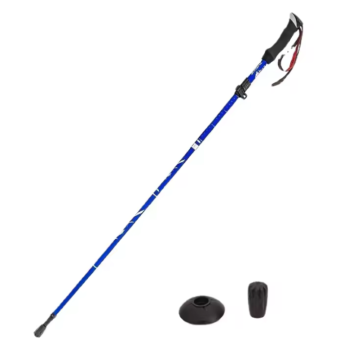 Bastón de Trekking ultraligero, bastón plegable de aleación de aluminio, 5 secciones, para escalada al aire libre y Camping - 1
