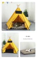 Carpa Para Mascotas Tepee Para Gatos Y Perros Casa De Perro Portátil Desmontable Lavable Con Almohada Y Tablero Para Pupusas Casa Para Gatos - details 14