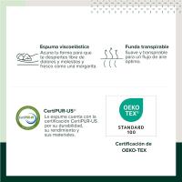 15cm - Colchón de espuma viscoelástica - Rigididad media - Certificado OEKO-TEX - Colchón de té verde - details 7