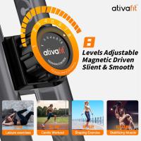 Bicicleta estática plegable 8 niveles de resistencia con sensor de frecuencia cardíaca + soporte para teléfono - details 1