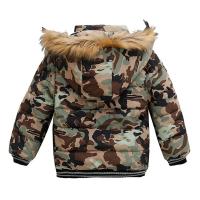 Chaqueta de Piel Cálida con Cuello de Piel para Niños Moda de Invierno con Capucha y Cremallera - details 1