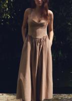 Vestido largo y cansado con tirantes, estilo europeo y americano, novedad verano 2025, temperamento - details 1