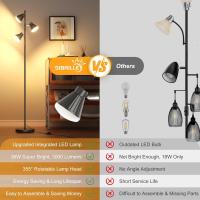 Lampara de Pie LED Regulable 36W 2500LM Lampara de Pie Salon con Mando a Distancia y Control Táctil, 4 Temperaturas de Color, 3 Luces Giratorias Luz de Pie para Salón, Habitación y Oficina - details 20