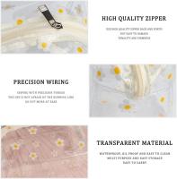 Bolsas de cosméticos transparentes, estuche de PVC para lápices, bolsas de maquillaje de frutas transparentes, linda bolsa de viaje para cosméticos para mujeres y niñas (Margarita) - details 2