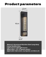 Lámpara LED de pared impermeable para exteriores, moderna y minimalista, de cristal, IP65, para balcón, pasillo, patio - details 12