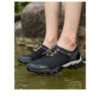 Zapatos deportivos de malla de verano para hombre, zapatos antideslizantes ligeros y transpirables a la moda para montañismo, zapatos informales para correr y viajes al aire libre - details 9