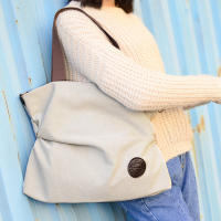 Bolso de mano informal europeo y americano para mujer, bandolera de hombro portátil de lona Simple, bolso cruzado de gran capacidad - details 7