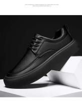 Zapatos de oficina de negocios con cordones cómodos de cuero formal de caña alta para hombre, redondos transpirables, uso diario - details 10