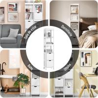 Armario de Baño Estrecho Moderno Diseño Nórdico Compacto con 3 Estantes y 2 Cajones - details 8