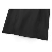 Vestido corto de satén negro sin mangas con cuello redondo en contraste para mujer de High Street - details 5