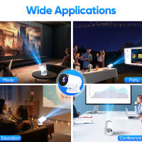 Mini proyector HY300 Pro 4K, Android 11, Dual Wifi6 200 ANSI BT5.0, 1080P, 1280x720P, portátil, cine en casa, proyector al aire libre - details 1