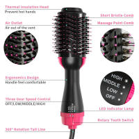 Secador de Aire Caliente con Cepillo de Estilo de Aire Lisoador y rizador de Cabello Certificado CE - details 6
