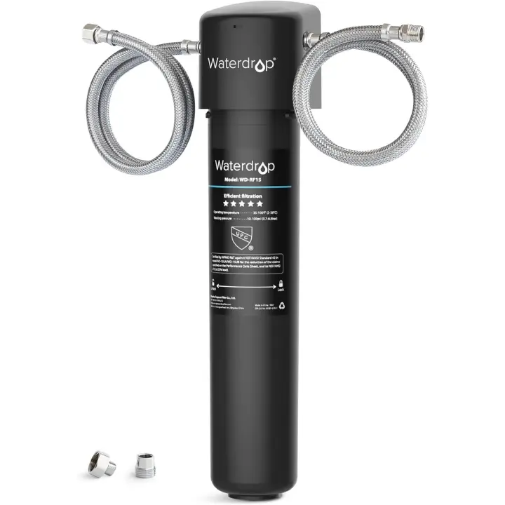 Waterdrop 15UA Sistema de Filtro de Agua Para Debajo del Mostrador, Conexión Directa al Grifo de la Cocina, 60.000 Litros de Alta Capacidad de Reducción de Cloro - 1