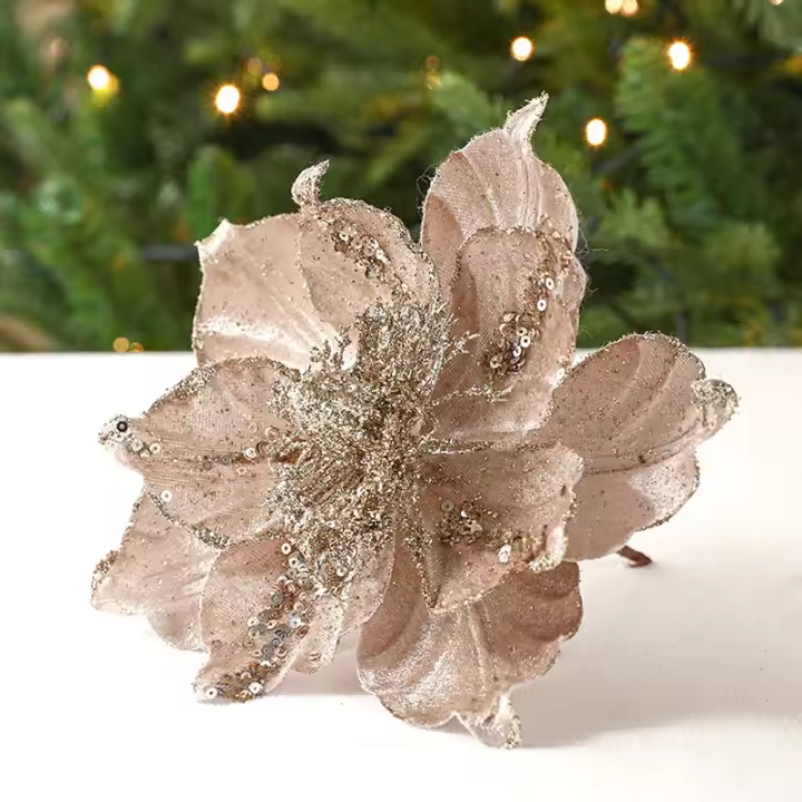Decoración artificial brillante del árbol de las flores de la Navidad para el hogar - 1