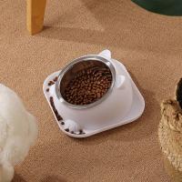 Cuenco de acero inoxidable para gatos con almohadilla antideslizante, alimentador antiderrames para gatos, cuencos dispensadores de comida para mascotas dobles antivuelco, perros y gatos - details 5