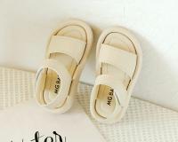 Sandalias de verano para niños y niñas, zapatos suaves y transpirables con gancho de color puro, a la moda, para la playa - details 6