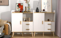 Rcynview Buffet de cocina - marca - muebles con microondas y estante de cajón - marrón - adulto - details 4