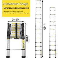 Escalera Telescópica de Aluminio Extensible, Antideslizante, Multiusos Carga de 150kg - details 1
