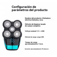 Afeitadora Eléctrica de Cinco Hojas Autoservicio de Cabeza Recargable Impermeable - details 1