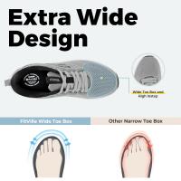Zapatillas deportivas para correr para hombre, zapatillas ligeras y transpirables para pies hinchados, zapatos anchos, calzado de entrenamiento atlético - details 12