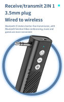 Adaptador inalámbrico 3 en 1, receptor y transmisor compatible con tarjeta SD con enchufe de Metal AUX de 3,5 MM para auriculares de TV, Bluetooth 5,3, Kit de coche - details 2