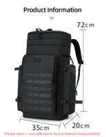 Bolsa de montañismo Bolsas de trekking de gran capacidad para hombres y mujeres, mochila de escalada, bolsa de viaje al aire libre, mochila de hombro para acampar y senderismo - details 0