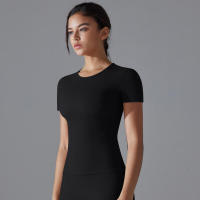 Top deportivo de manga para mujer, ropa de fiestas, corto y Fitness, camisetas de entrenamiento para gimnasio, Top de Yoga Sexy - details 10